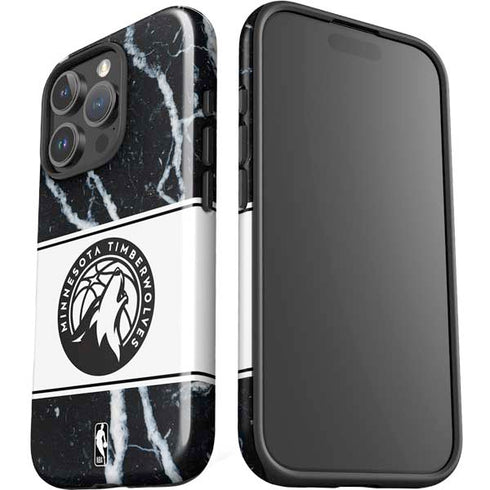 NBA Minnesota Timberwolves Marble iPhone 16 Pro Impact Case
